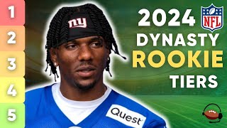 Top 40 Dynasty Rookie Rankings with Tiers including IDP  Dynasty Fantasy Football [upl. by Elyssa]