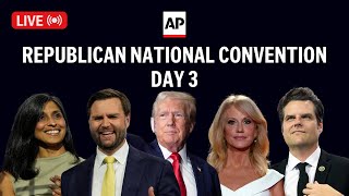 RNC LIVE JD Vance gives speech on Day 3 at Republican National Convention [upl. by Vanessa]