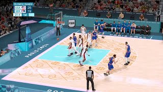 🔴 LIVE NOW USA vs Serbia Full Game  2024 Olympic Mens Basketball Live  SemiFinals  2K24 [upl. by Atiugal]