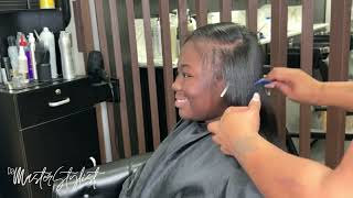 Detailed Silk Press on Natural Hair How to do it [upl. by Tihw]