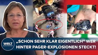 LIBANON PAGEREXPLOSIONEN Operation des israelischen Geheimdienstes „Schon sehr klar eigentlich“ [upl. by Vivia]