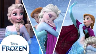 Elsa and Anna Unforgettable Moments  Frozen [upl. by Arikihs]