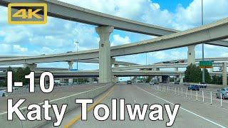 Katy Managed Lanes Tollway I10 Katy Freeway Westbound to Grand Parkway 4K Front Bus Ride [upl. by Animar]