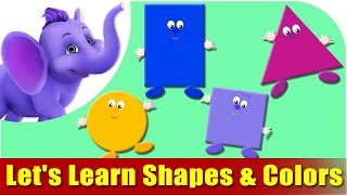 Lets Learn Shapes amp Colors  Preschool Learning [upl. by Osner]