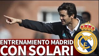 Primer entrenamiento de Solari con el Real Madrid en directo  Diario AS [upl. by Netsrejk]