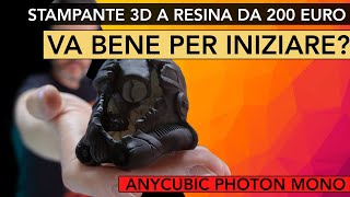 STAMPANTE 3D A RESINA DA 200 EURO VA BENE PER INIZIARE [upl. by Eat830]