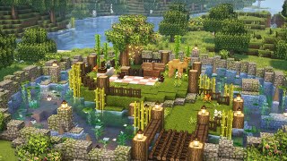 Minecraft 🌿✨ Aesthetic Axolotl Pond Tutorial  Mizunos 16 Craft Resource Pack [upl. by Inaffets999]