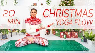 Christmas Yoga Flow  20 Minute Feel Good Festive Flow  Sacred Lotus Yoga [upl. by Nicolina]