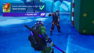 Emote with Holiday Boxy or Sgt Winter Fortnite [upl. by Goss676]