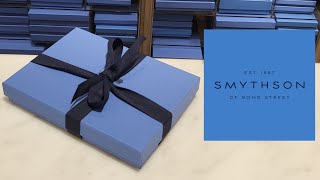 1 min London  SMYTHSON Of Bond Street The Nile Blue Stationery Shop with Royal Warrants [upl. by Ahsinhoj316]