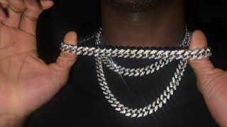 12mm Diamond Cuban Chain White Gold by 6 ICE [upl. by Twedy]