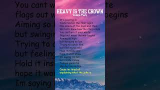 Linkin Park  Heavy Is The Crown Lyrics shorts [upl. by Addie]