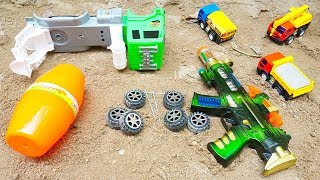 Magic Gun Toy for Kids  Assembling Toys Construction Heliporter Mixer Truck Vehicles for Kids [upl. by Esinyt]