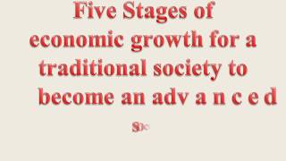 5 Stages economic growth for traditional society to advanced societyAMIEAD304SocietyampEnvironment [upl. by Armanda]