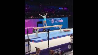 Angela Andreoli ITA VT UB BB 2023 Antwerp Worlds Podium Training [upl. by Ahsaf]