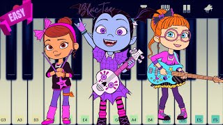 Vampirina  Theme Song  EASY Piano Tutorial [upl. by Lokkin]