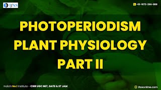 Photoperiodism in Plant Physiology  Part II  IFAS [upl. by Atirac781]