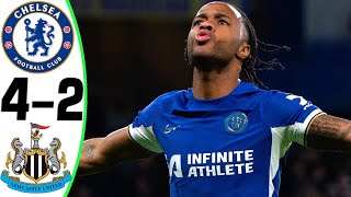 Chelsea vs Newcastle 42  All Goals and Highlights  2024 🔥 STERLING [upl. by Rieth185]