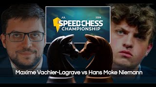 Speed Chess Championship 2024  Maxime VachierLagrave vs Hans Moke Niemann [upl. by Haimirej]