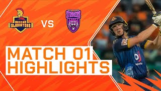 2023 Abu Dhabi T10 Match 1 Highlights Deccan Gladiators vs New York Strikers  Season 7 [upl. by Enelyk566]