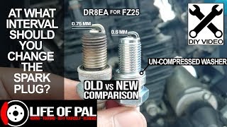 Spark Plug Replacement amp Comparison  FZ25  Life of Pal [upl. by Fraya]