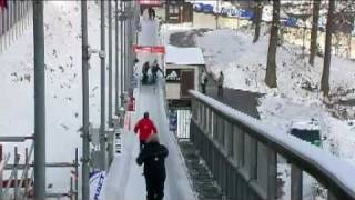 Bobsled  Crash Brazilian Bobsleigh Women during WC Winterberg 2011 [upl. by Analad219]