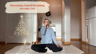 Breathing Exercise Alternating Nostril Breathing  December 2nd 2023 [upl. by Walcott]