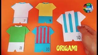 Como hacer una CAMISETA de FUTBOL de papel [upl. by Anagnos]