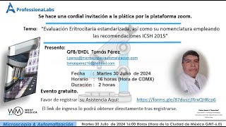 Evaluación Eritrocitaria Estandarizada Internacionalmente acorde al ICSH 2015 [upl. by Hayyim]