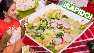 POZOLE VERDE CON POLLO RECETA MEGA FÁCIL PARA NAVIDAD  La Cooquette [upl. by Nollahp]