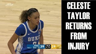 HIGHLIGHTS Celeste Taylor RETURNS After Missing 7 Games From Injury In Duke Blue Devils Win vs Pitt [upl. by Sivar385]