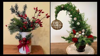 Very Charming Attractive Christmas Flower Arrangements Ideas Lovely Winter Holiday Decoration Ideas [upl. by Jessen617]