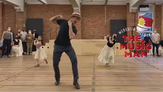 Hugh Jackman Week 7 The Music Man Rehearsals December 10 2021 Singing amp Dancing [upl. by Iloj148]