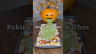 PUKING PUMPKIN NACHOS 🎃🤢🧀 Perfect Halloween party food halloweenfood nachos [upl. by Zina60]