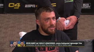 Vasyl Lomachenko CRIES after Losing to Devin Haney I lost my DREAM • Post Fight Press [upl. by Nydia]