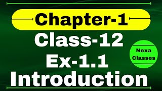 Introduction Chapter1  Relation amp Function  Class 12 Math Chapter1  Chapter1 Class12 Nexa Classes [upl. by Retse880]