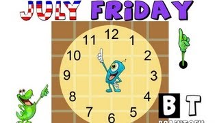 MONTHS of the year  DAYS of the week  TIME on a clock  COLORS SONG for kids [upl. by Dahsraf]