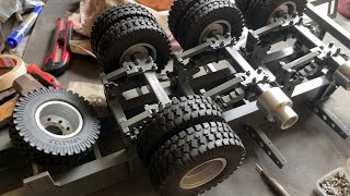 Made trailer axle for semi truck rc home made radio control trailer axle [upl. by Anaeg]