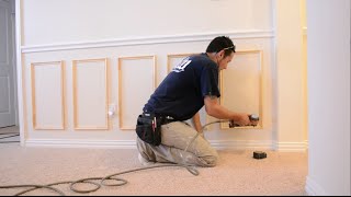 How to Install Chair Rail and Picture Frame Moulding [upl. by Desiri]