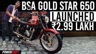 BSA Gold Star 650 Launched In India Better Than Royal Enfield 650  PowerDrift QuickEase [upl. by Naot]