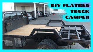 Flatbed Truck Camper Build  Part 2 The Bed [upl. by Viccora373]