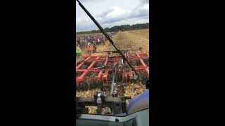 Ride Along T8 Tractor and Kongskilde Vertical Tillage Tool [upl. by Lissie516]