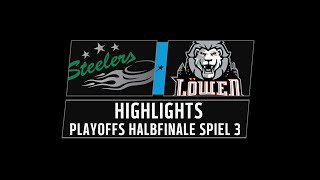 DEL2 Highlights Playoffs Halbfinale Spiel 3  Bietigheim Steelers vs Löwen Frankfurt [upl. by Ruenhcs]