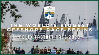 The Start Of The 50th Rolex Fastnet Race [upl. by Elurd]