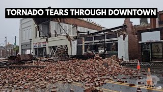 01092024 Bamberg South Carolina  Possible Tornado  Damage Downtown Buildings  Factory  Homes [upl. by Eelsel]