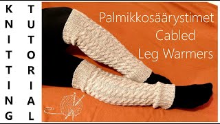 Knit leg warmers tutorial Neulo säärystimet tutoriaali [upl. by Plath]