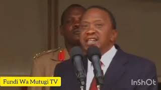 FORMER PRESIDENT UHURU KENYATTA SPEAKING AFTER WINNING ELECTIONS 2013 PRESIDENCY [upl. by Adham]