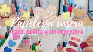 Papelería casera 📎🗒🖌 fácil bonita y sin impresora ❌️🖨papeleriacasera stationery [upl. by Aronoel]