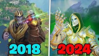 Fortnite Thanos vs Dooms Chosen Infinity Gauntlet vs Armor of Doom [upl. by Daahsar]