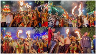 Potharaju Unseen Fire Dance Must Watch Balamrai Bonalu 2023  Potharaju dance With Fire bonalu2023 [upl. by Light]